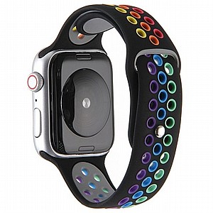 רצועת סיליקון מדגם Rainbow Sport Silicone Band מבית LaTera לשעון חכם מדגם: Apple Watch 42mm/44mm/45mm (צבע Black) רצועת סיליקון מדגם Rainbow Sport Silicone Band מבית LaTera לשעון חכם מדגם: Apple Watch 42mm/44mm/45mm (צבע Black)