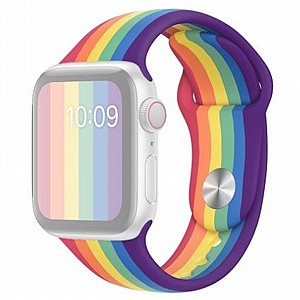 רצועת סיליקון מדגם Rainbow Silicone Band מבית LaTera לשעון חכם מדגם: Apple Watch 42mm/44mm/45mm (צבע Rainbow) רצועת סיליקון מדגם Rainbow Silicone Band מבית LaTera לשעון חכם מדגם: Apple Watch 42mm/44mm/45mm (צבע Rainbow)