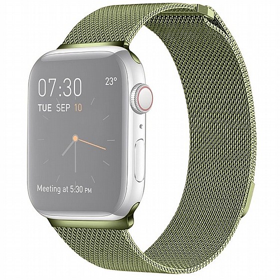 ����� ���� ���� Milanese Loop Magnetic Steel Band ���� LaTera ����� ��� ����: Apple Watch 42mm/44mm/45mm (��� Army Green)