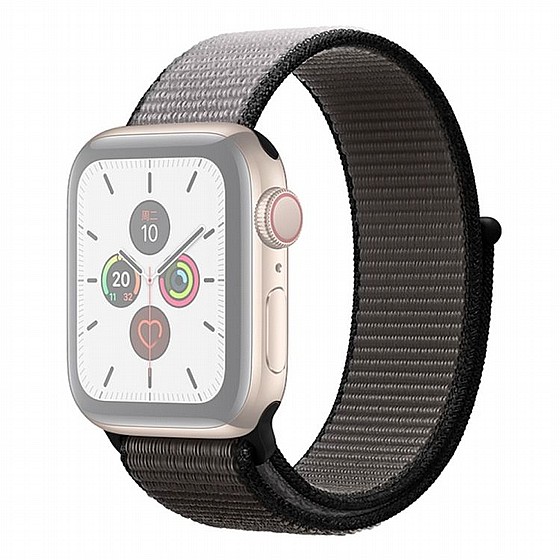 ����� �� / ������ ���� Color Matching Nylon Band ���� LaTera ����� ��� ����: Apple Watch 42mm/44mm/45mm (��� Black/Grey)