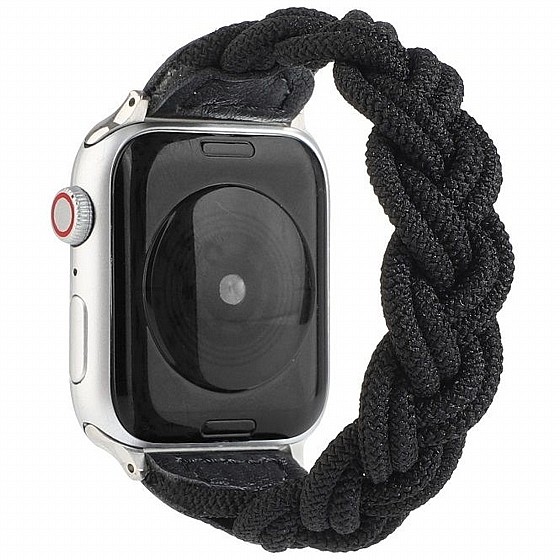 ����� �� / ������ ���� Elastic Woven Nylon Band ���� LaTera ����� ��� ����: Apple Watch 42mm/44mm/45mm (��� Black)