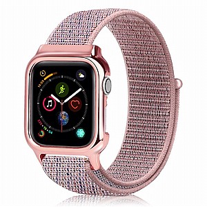 רצועת בד / ניילון מדגם Simple Fashion Nylon Band מבית LaTera לשעון חכם מדגם: Apple Watch 38mm/40mm/41mm (צבע Pink) רצועת בד / ניילון מדגם Simple Fashion Nylon Band מבית LaTera לשעון חכם מדגם: Apple Watch 38mm/40mm/41mm (צבע Pink)