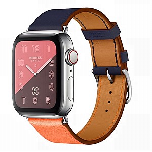 רצועת עור מדגם Two Color Single Leather Band מבית LaTera לשעון חכם מדגם: Apple Watch 42mm/44mm/45mm (צבע Orange/Bright Blue) רצועת עור מדגם Two Color Single Leather Band מבית LaTera לשעון חכם מדגם: Apple Watch 42mm/44mm/45mm (צבע Orange/Bright Blue)
