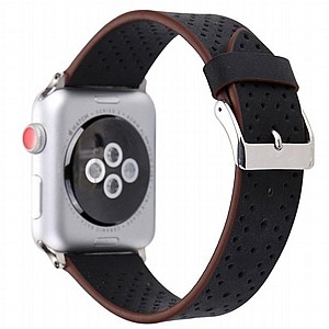רצועת עור מדגם Fashion Genuine Leather Band מבית LaTera לשעון חכם מדגם: Apple Watch 42mm/44mm/45mm (צבע Black) רצועת עור מדגם Fashion Genuine Leather Band מבית LaTera לשעון חכם מדגם: Apple Watch 42mm/44mm/45mm (צבע Black)