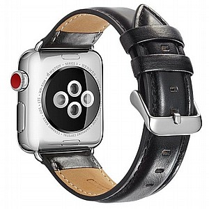 רצועת עור מדגם Crazy Horse Leather Band מבית LaTera לשעון חכם מדגם: Apple Watch 38mm/40mm/41mm (צבע Black) רצועת עור מדגם Crazy Horse Leather Band מבית LaTera לשעון חכם מדגם: Apple Watch 38mm/40mm/41mm (צבע Black)