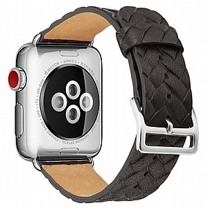 רצועת עור מדגם Cowhide Embossed Leather Band מבית LaTera לשעון חכם מדגם: Apple Watch 38mm/40mm/41mm (צבע Black) רצועת עור מדגם Cowhide Embossed Leather Band מבית LaTera לשעון חכם מדגם: Apple Watch 38mm/40mm/41mm (צבע Black)