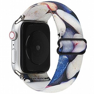 ����� �� / ������ ���� Ethnic Style Nylon Band ���� LaTera ����� ��� ����: Apple Watch 42mm/44mm/45mm (��� Blue/White)