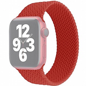 רצועת סיליקון מדגם Single Turn Woven Silicone Band מבית LaTera לשעון חכם מדגם: Apple Watch 38mm/40mm/41mm (צבע Red) רצועת סיליקון מדגם Single Turn Woven Silicone Band מבית LaTera לשעון חכם מדגם: Apple Watch 38mm/40mm/41mm (צבע Red)
