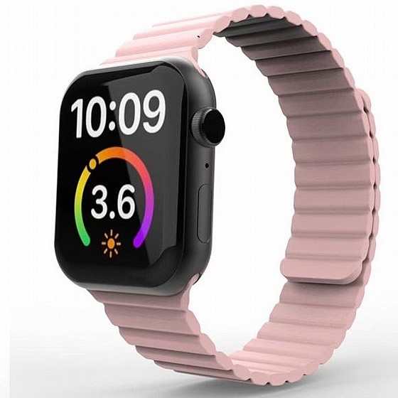 ����� ������� ����  Magnetic Loop Silicone Band ���� LaTera ����� ��� ����: Apple Watch 38mm/40mm/41mm (��� Pink)