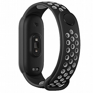����� ������� ���� Sports Breathable Silicone Band ���� LaTera ����� ��� ����: Xiaomi Mi Band 5 / 6 (��� Black/Gray)