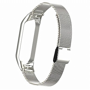 רצועת מתכת מדגם Mesh Solid Steel Band מבית LaTera לשעון חכם מדגם: Xiaomi Mi Band 5 / 6 (צבע Silver) רצועת מתכת מדגם Mesh Solid Steel Band מבית LaTera לשעון חכם מדגם: Xiaomi Mi Band 5 / 6 (צבע Silver)