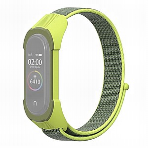 רצועת בד / ניילון מדגם Replacement Strap Nylon Band מבית LaTera לשעון חכם מדגם: Xiaomi Mi Band 3 / 4 (צבע Yellow/Grass Green) רצועת בד / ניילון מדגם Replacement Strap Nylon Band מבית LaTera לשעון חכם מדגם: Xiaomi Mi Band 3 / 4 (צבע Yellow/Grass Green)