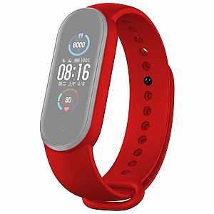 רצועת סיליקון מדגם Solid Color Silicone Band מבית LaTera לשעון חכם מדגם: Xiaomi Mi Band 5 / 6 (צבע Red) רצועת סיליקון מדגם Solid Color Silicone Band מבית LaTera לשעון חכם מדגם: Xiaomi Mi Band 5 / 6 (צבע Red)