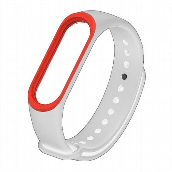 ����� ������� ���� Colorful Silicone Band ���� LaTera ����� ��� ����: Xiaomi Mi Band 3 / 4 (��� White/Red)