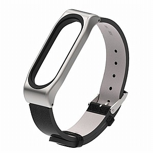 ����� ��� ���� Wrist Straps Leather Band ���� LaTera ����� ��� ����: Xiaomi Mi Band 3 / 4 (��� Black)
