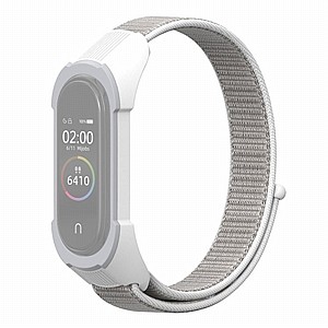 רצועת בד / ניילון מדגם Replacement Strap Nylon Band מבית LaTera לשעון חכם מדגם: Xiaomi Mi Band 3 / 4 (צבע Seashell/White Grey) רצועת בד / ניילון מדגם Replacement Strap Nylon Band מבית LaTera לשעון חכם מדגם: Xiaomi Mi Band 3 / 4 (צבע Seashell/White Grey)