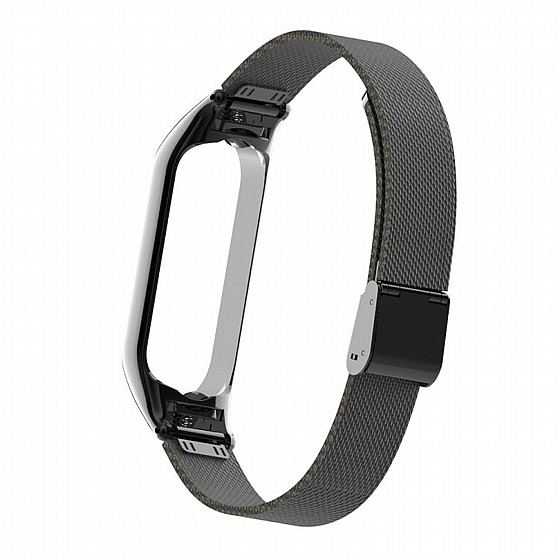 ����� ���� ���� Mesh Solid Steel Band ���� LaTera ����� ��� ����: Xiaomi Mi Band 3 / 4 (��� Black)