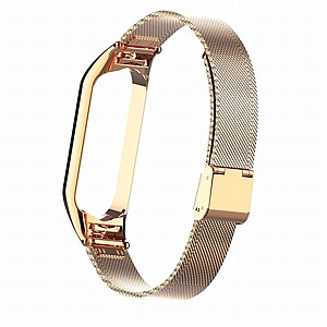 רצועת מתכת מדגם Mesh Solid Steel Band מבית LaTera לשעון חכם מדגם: Xiaomi Mi Band 3 / 4 (צבע Rose Gold) רצועת מתכת מדגם Mesh Solid Steel Band מבית LaTera לשעון חכם מדגם: Xiaomi Mi Band 3 / 4 (צבע Rose Gold)