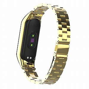 רצועת מתכת מדגם Double Spring Steel Band מבית LaTera לשעון חכם מדגם: Xiaomi Mi Band 5 / 6 (צבע Imitation Gold) רצועת מתכת מדגם Double Spring Steel Band מבית LaTera לשעון חכם מדגם: Xiaomi Mi Band 5 / 6 (צבע Imitation Gold)
