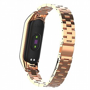 ����� ���� ���� Double Spring Steel Band ���� LaTera ����� ��� ����: Xiaomi Mi Band 3 / 4 (��� Rose Gold)