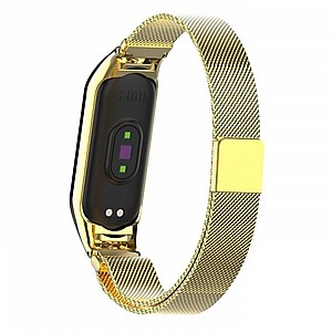 רצועת מתכת מדגם Milano Magnetic Steel Band מבית LaTera לשעון חכם מדגם: Xiaomi Mi Band 3 / 4 (צבע Gold) רצועת מתכת מדגם Milano Magnetic Steel Band מבית LaTera לשעון חכם מדגם: Xiaomi Mi Band 3 / 4 (צבע Gold)