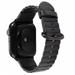רצועת עור מדגם Loop Stripes Leather Band מבית LaTera לשעון חכם מדגם: Apple Watch 42mm/44mm/45mm (צבע Black) רצועת עור מדגם Loop Stripes Leather Band מבית LaTera לשעון חכם מדגם: Apple Watch 42mm/44mm/45mm (צבע Black)