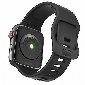 ����� ������� ����  Wrist Strap Silicone Band ���� LaTera ����� ��� ����: Apple Watch 42mm/44mm/45mm (��� Black)