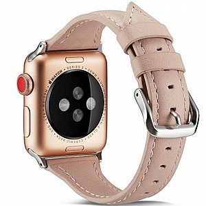 רצועת עור מדגם Thin Leather Band מבית LaTera לשעון חכם מדגם: Apple Watch 38mm/40mm/41mm (צבע Pink) רצועת עור מדגם Thin Leather Band מבית LaTera לשעון חכם מדגם: Apple Watch 38mm/40mm/41mm (צבע Pink)