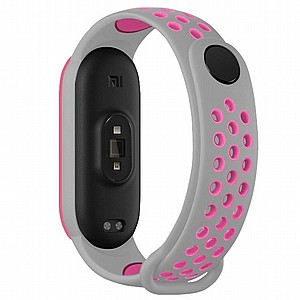 רצועת סיליקון מדגם Sports Breathable Silicone Band מבית LaTera לשעון חכם מדגם: Xiaomi Mi Band 5 / 6 (צבע Gray/Pink) רצועת סיליקון מדגם Sports Breathable Silicone Band מבית LaTera לשעון חכם מדגם: Xiaomi Mi Band 5 / 6 (צבע Gray/Pink)
