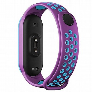 ����� ������� ���� Sports Breathable Silicone Band ���� LaTera ����� ��� ����: Xiaomi Mi Band 5 / 6 (��� Purple/Blue)