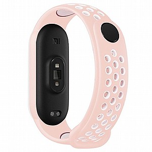 רצועת סיליקון מדגם Sports Breathable Silicone Band מבית LaTera לשעון חכם מדגם: Xiaomi Mi Band 5 / 6 (צבע Meat Powder/White) רצועת סיליקון מדגם Sports Breathable Silicone Band מבית LaTera לשעון חכם מדגם: Xiaomi Mi Band 5 / 6 (צבע Meat Powder/White)