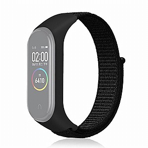 רצועת בד / ניילון מדגם Woven Strap Nylon Band מבית LaTera לשעון חכם מדגם: Xiaomi Mi Band 3 / 4 (צבע Black) רצועת בד / ניילון מדגם Woven Strap Nylon Band מבית LaTera לשעון חכם מדגם: Xiaomi Mi Band 3 / 4 (צבע Black)