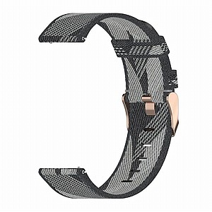 רצועת בד / ניילון מדגם Stripe Weave Nylon Band מבית LaTera לשעון חכם מדגם: Samsung Galaxy Watch 46mm (צבע Grey) רצועת בד / ניילון מדגם Stripe Weave Nylon Band מבית LaTera לשעון חכם מדגם: Samsung Galaxy Watch 46mm (צבע Grey)