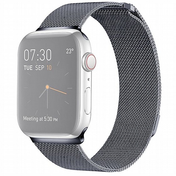 ����� ���� ���� Milanese Loop Magnetic Steel Band ���� LaTera ����� ��� ����: Apple Watch 42mm/44mm/45mm (��� Dark Gray)
