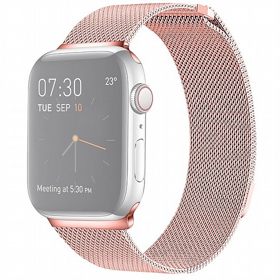 ����� ���� ���� Milanese Loop Magnetic Steel Band ���� LaTera ����� ��� ����: Apple Watch 42mm/44mm/45mm (��� Pink)