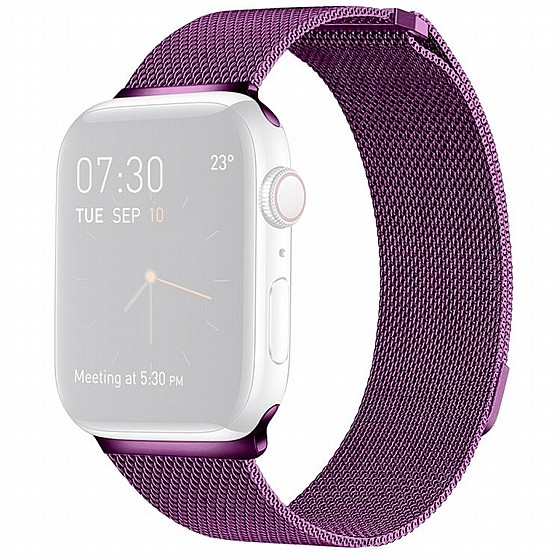 ����� ���� ���� Milanese Loop Magnetic Steel Band ���� LaTera ����� ��� ����: Apple Watch 42mm/44mm/45mm (��� Purple)