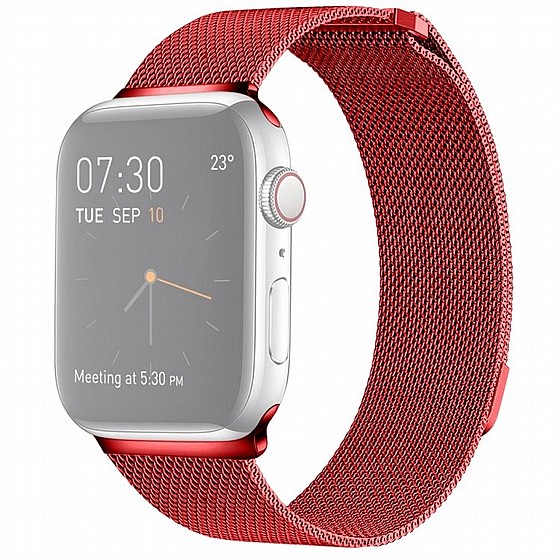����� ���� ���� Milanese Loop Magnetic Steel Band ���� LaTera ����� ��� ����: Apple Watch 42mm/44mm/45mm (��� Red)