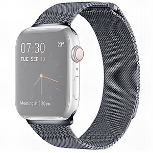 רצועת מתכת מדגם Milanese Loop Magnetic Steel Band מבית LaTera לשעון חכם מדגם: Apple Watch 38mm/40mm/41mm (צבע Dark Gray) רצועת מתכת מדגם Milanese Loop Magnetic Steel Band מבית LaTera לשעון חכם מדגם: Apple Watch 38mm/40mm/41mm (צבע Dark Gray)