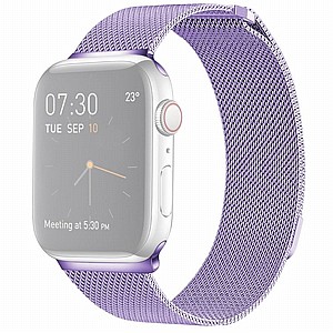 רצועת מתכת מדגם Milanese Loop Magnetic Steel Band מבית LaTera לשעון חכם מדגם: Apple Watch 38mm/40mm/41mm (צבע Light Purple) רצועת מתכת מדגם Milanese Loop Magnetic Steel Band מבית LaTera לשעון חכם מדגם: Apple Watch 38mm/40mm/41mm (צבע Light Purple)