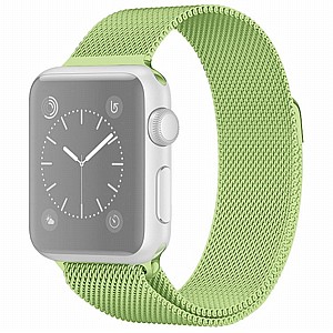 ����� ���� ���� Milanese Loop Magnetic Steel Band ���� LaTera ����� ��� ����: Apple Watch 38mm/40mm/41mm (��� Mint Green Lite)