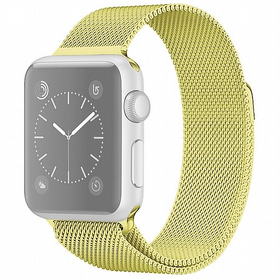 ����� ���� ���� Milanese Loop Magnetic Steel Band ���� LaTera ����� ��� ����: Apple Watch 42mm/44mm/45mm (��� Yellow)