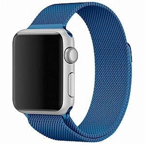רצועת מתכת מדגם Milanese Loop Magnetic Steel Band מבית LaTera לשעון חכם מדגם: Apple Watch 42mm/44mm/45mm (צבע Blue) רצועת מתכת מדגם Milanese Loop Magnetic Steel Band מבית LaTera לשעון חכם מדגם: Apple Watch 42mm/44mm/45mm (צבע Blue)