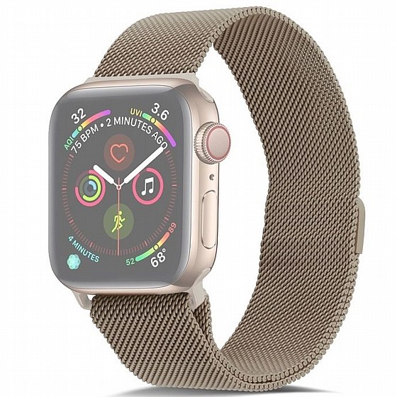 ����� ���� ���� Milanese Loop Magnetic Steel Band ���� LaTera ����� ��� ����: Apple Watch 38mm/40mm/41mm (��� Vintage Gold)