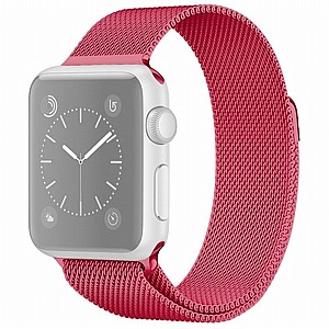 רצועת מתכת מדגם Milanese Loop Magnetic Steel Band מבית LaTera לשעון חכם מדגם: Apple Watch 38mm/40mm/41mm (צבע Bright Pink) רצועת מתכת מדגם Milanese Loop Magnetic Steel Band מבית LaTera לשעון חכם מדגם: Apple Watch 38mm/40mm/41mm (צבע Bright Pink)