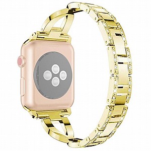 ����� ���� ���� Colorful Diamond Steel Band ���� LaTera ����� ��� ����: Apple Watch 38mm/40mm/41mm (��� Gold)