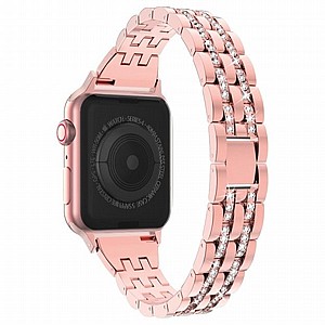 ����� ���� ���� Diamond Steel Band ���� LaTera ����� ��� ����: Apple Watch 38mm/40mm/41mm (��� Rose Gold)