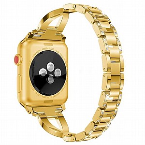 ����� ���� ���� Xshaped Diamond Steel Band ���� LaTera ����� ��� ����: Apple Watch 42mm/44mm/45mm (��� Gold)