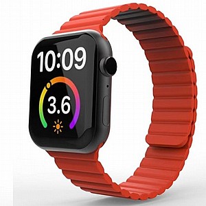 רצועת סיליקון מדגם Magnetic Loop Silicone Band מבית LaTera לשעון חכם מדגם: Apple Watch 42mm/44mm/45mm (צבע Red) רצועת סיליקון מדגם Magnetic Loop Silicone Band מבית LaTera לשעון חכם מדגם: Apple Watch 42mm/44mm/45mm (צבע Red)