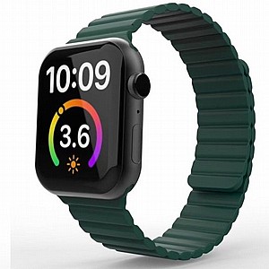 ����� ������� ����  Magnetic Loop Silicone Band ���� LaTera ����� ��� ����: Apple Watch 38mm/40mm/41mm (��� Green)