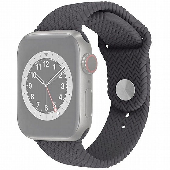����� ������� ����  Woven Pattern Silicone Band ���� LaTera ����� ��� ����: Apple Watch 42mm/44mm/45mm (��� charcoal)